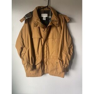 Eddie Bauer Mountain Parka Men's M, Zip Hood, Wool Lined Chore Coat     J1910